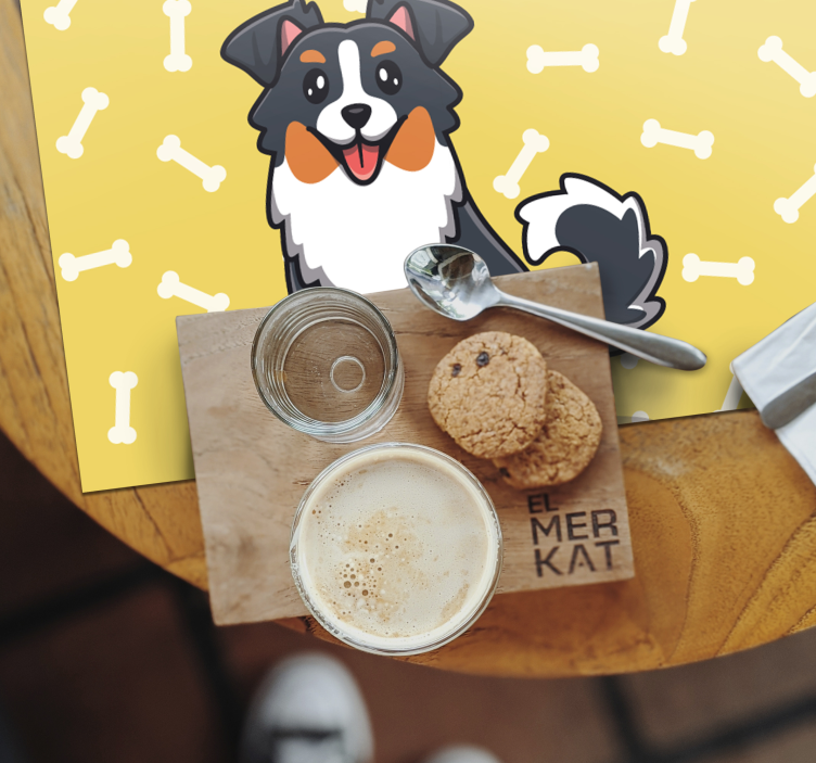 Individuais de mesa infantis personagem cachorro fofo - TenStickers