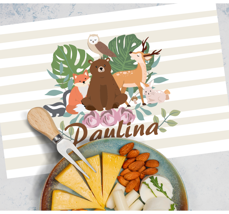 Individuais de mesa infantis reunião de animais divertidos - TenStickers