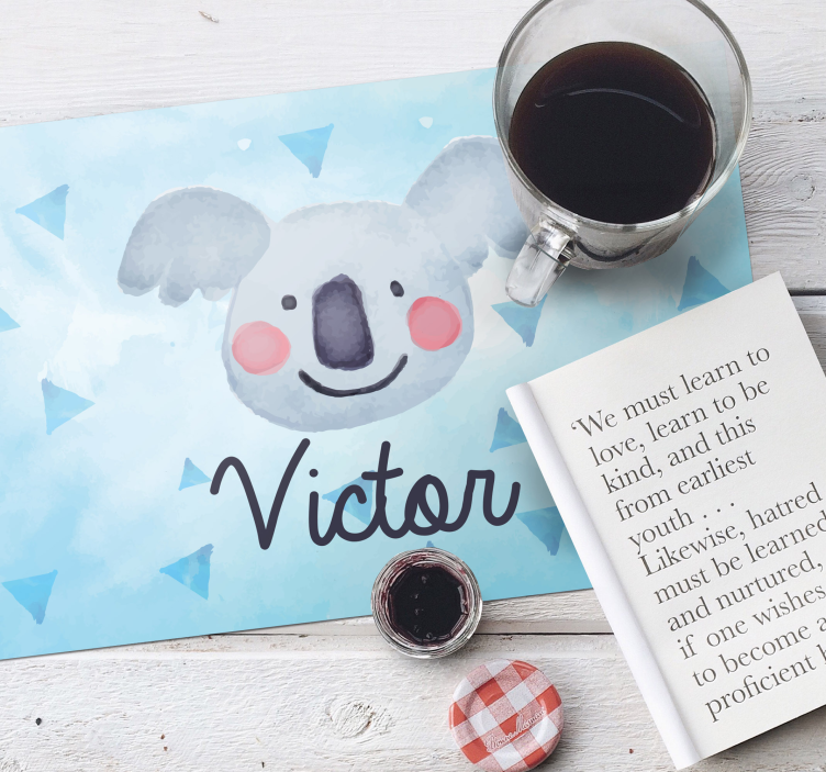 Individuais de mesa infantis rosto de coala fofo - TenStickers