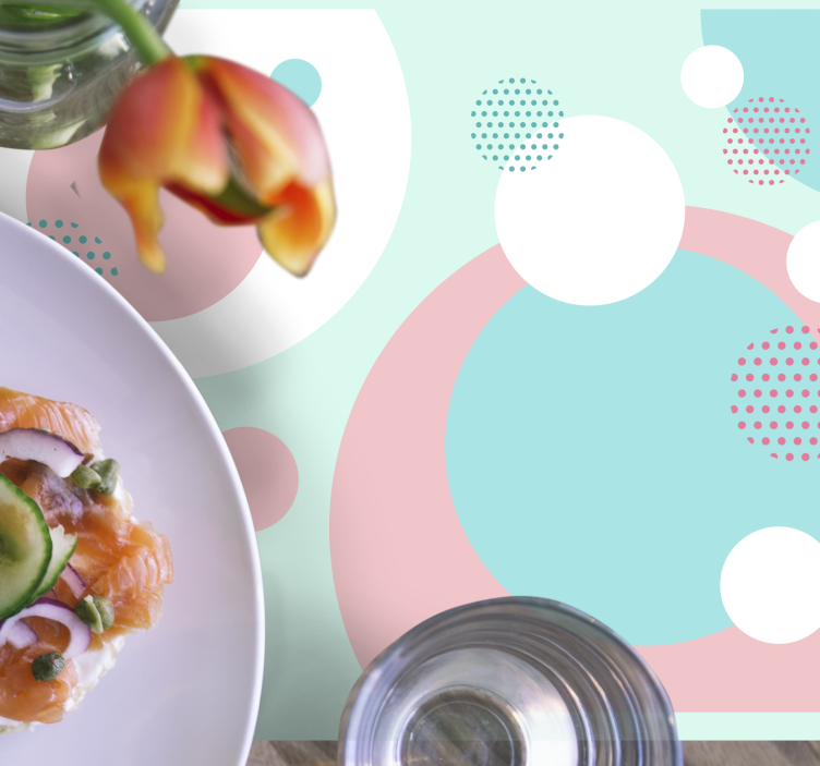 Individuais de mesa modernos blocos de cor geométricos - TenStickers