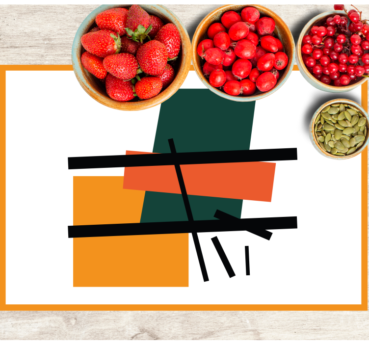 Individuais de mesa modernos blocos geométricos abstratos - TenStickers