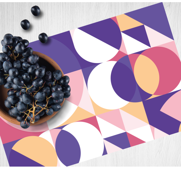 Individuais de mesa modernos com arranjo de cores geométrico - TenStickers