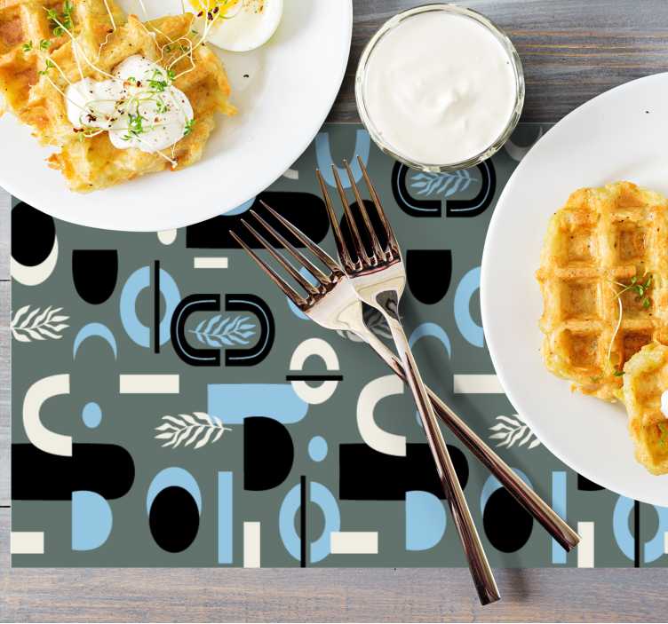 Individuais de mesa modernos com composição geométrica - TenStickers