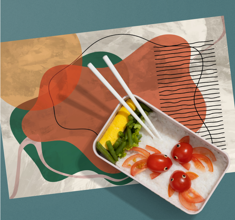 Individuais de mesa modernos com formas abstratas vibrantes - TenStickers