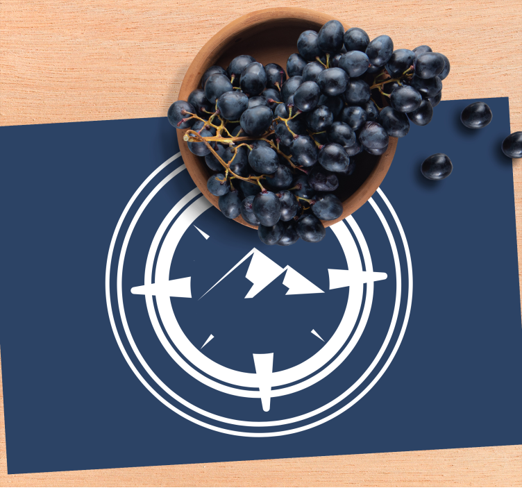 Individuais de mesa modernos com gráfico de bússola - TenStickers