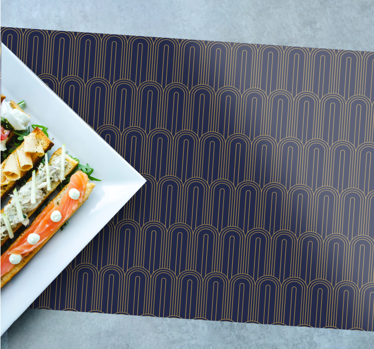 Individuais de mesa modernos com linhas arqueadas elegantes - TenStickers