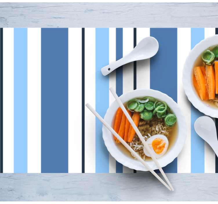 Individuais de mesa modernos com listras azuis - TenStickers