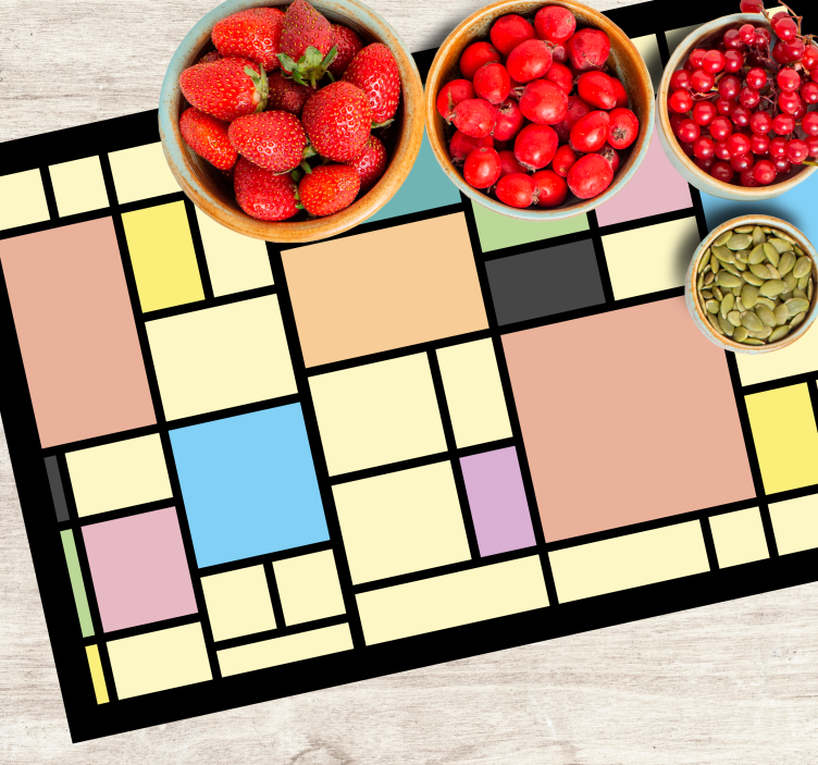 Individuais de mesa modernos com padrão abstrato geométrico - TenStickers