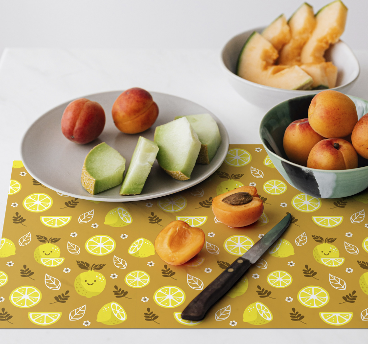 Individuais de mesa modernos com padrão de frutas - TenStickers
