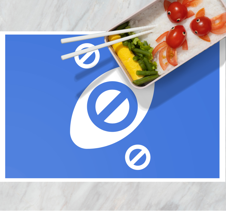 Individuais de mesa modernos com toque azul minimalista - TenStickers