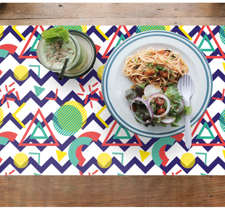 Individuais de mesa modernos design de padrões geométricos - TenStickers