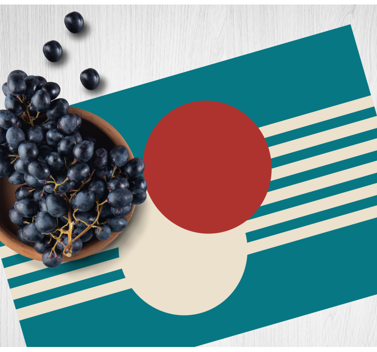 Individuais de mesa modernos formas coloridas abstratas - TenStickers