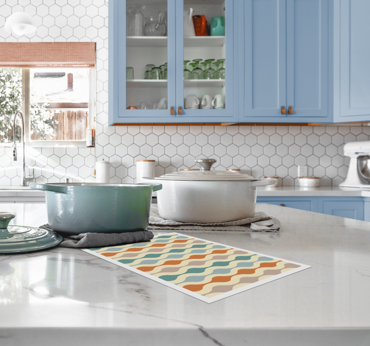 Individuais de mesa modernos padrão de cores onduladas - TenStickers