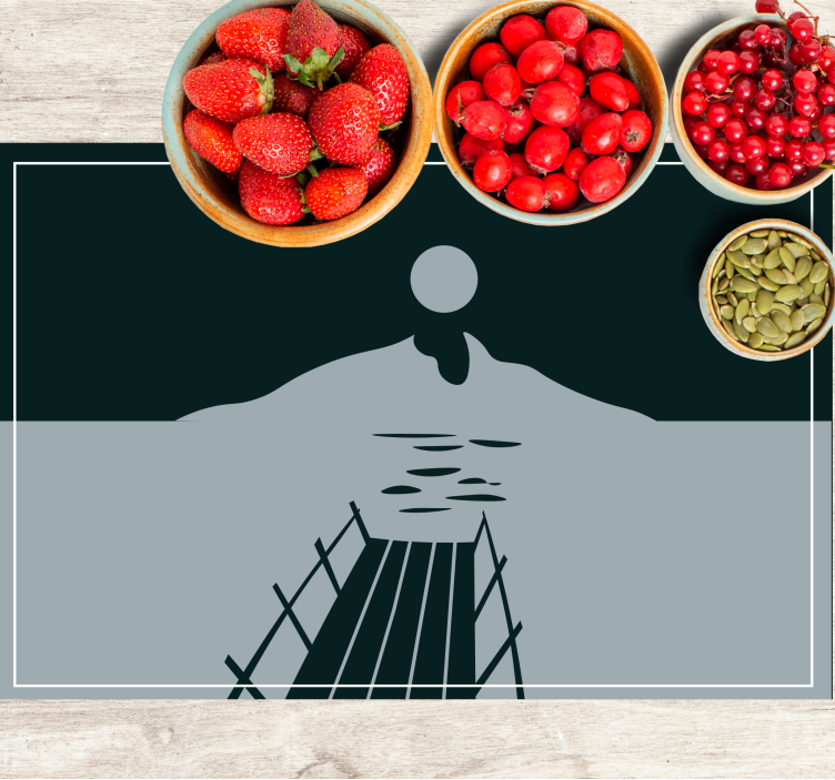 Individuais de mesa modernos ponte sobre Água - TenStickers