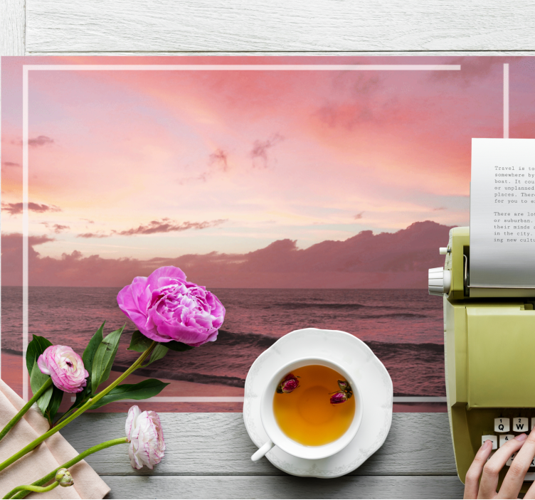 Individuais de mesa modernos pôr do sol costeiro sereno - TenStickers