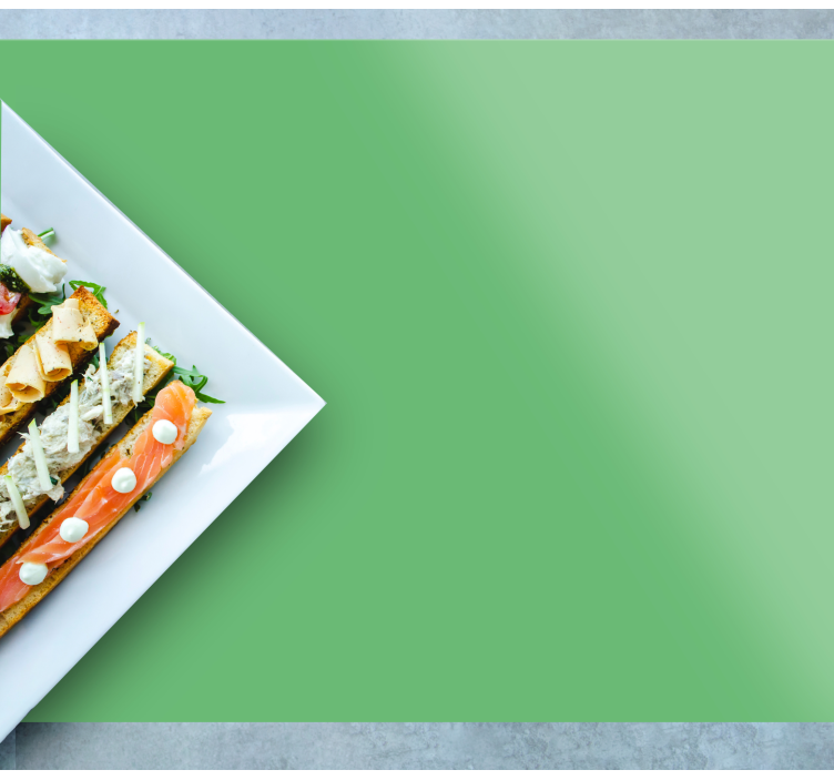 Individuais de mesa modernos prato verde elegante - TenStickers