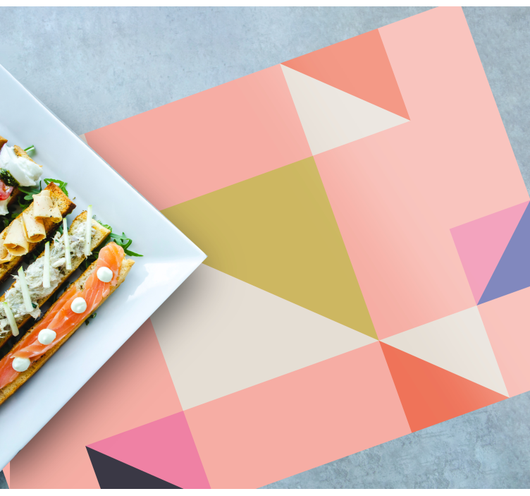 Individuais de mesa modernos seções de cores geométricas - TenStickers