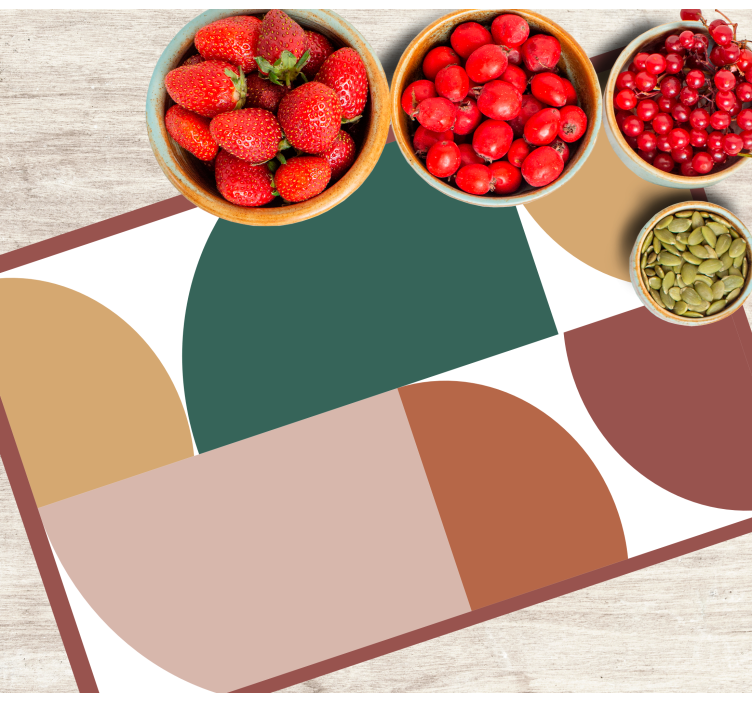 Individuais de mesa modernos segmentos de cor geométrica - TenStickers