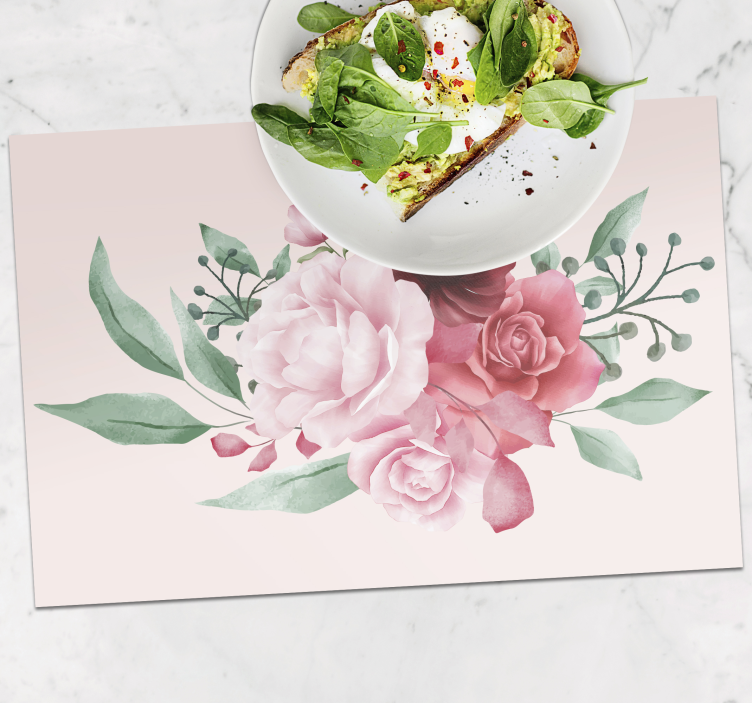 Individuais de mesa originais arranjo floral - TenStickers