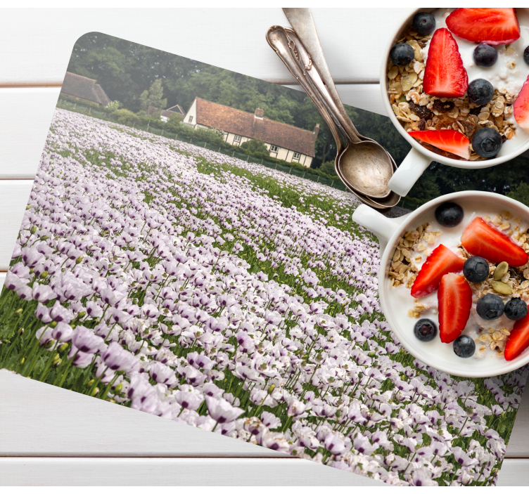 Individuais de mesa originais campo de flores de lavanda - TenStickers