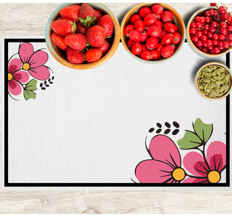 Individuais de mesa originais com design floral - TenStickers