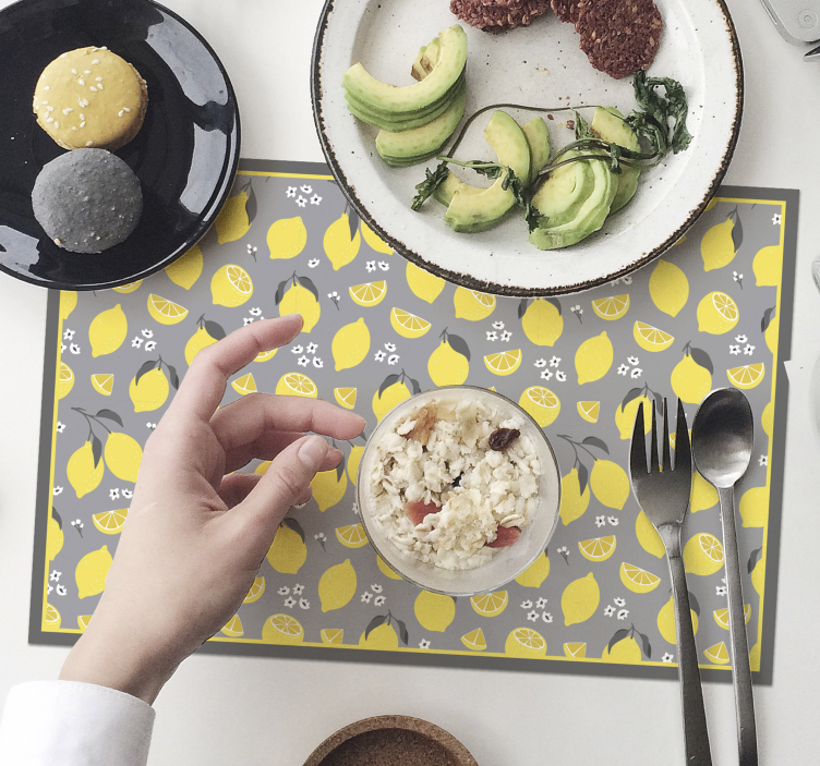 Individuais de mesa originais com estampa de limão - TenStickers