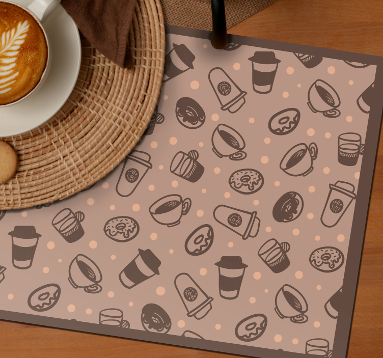 Individuais de mesa originais com estampas de xícaras - TenStickers