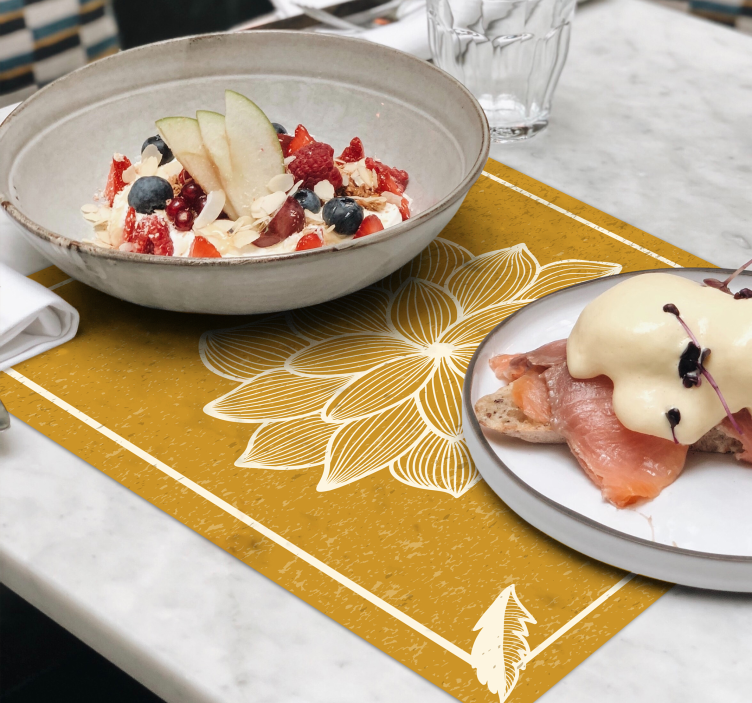 Individuais de mesa originais com motivo botânico elegante - TenStickers