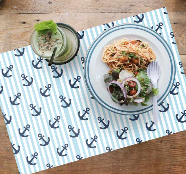 Individuais de mesa originais com motivo de Âncora marítima - TenStickers