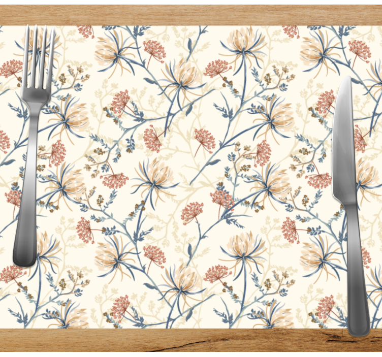 Individuais de mesa originais com motivo floral - TenStickers