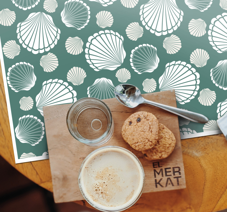 Individuais de mesa originais com motivos de conchas - TenStickers