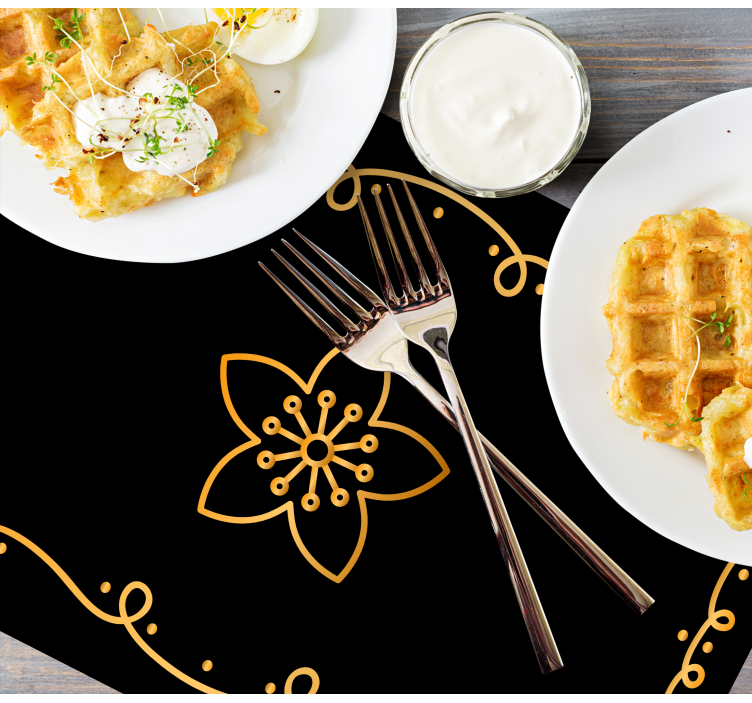 Individuais de mesa originais elemento botânico gracioso - TenStickers