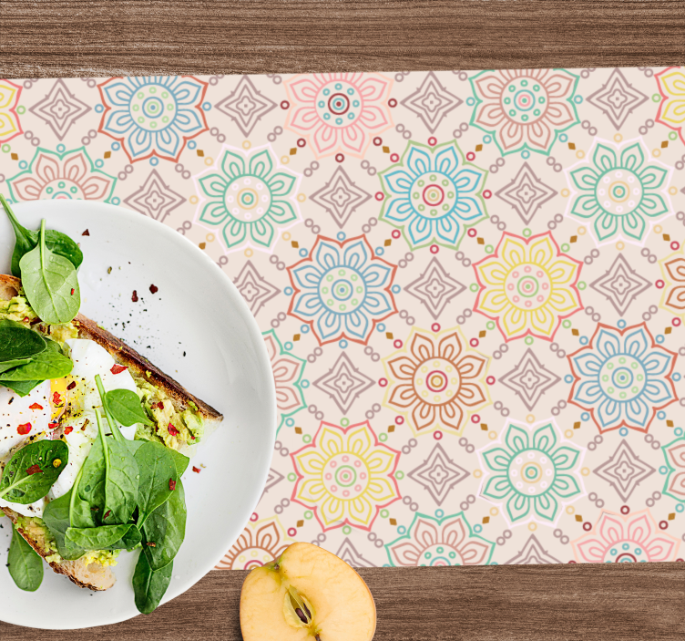 Individuais de mesa originais estampa botânica vibrante - TenStickers