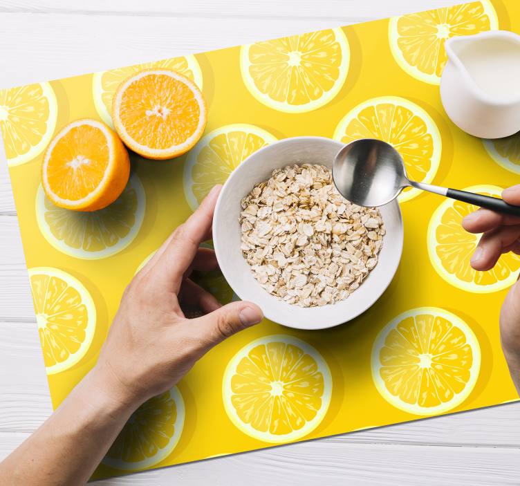 Individuais de mesa originais fatias de limão brilhantes - TenStickers