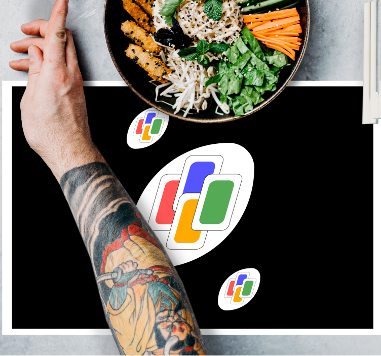 Individuais de mesa originais figuras geométricas vibrantes - TenStickers