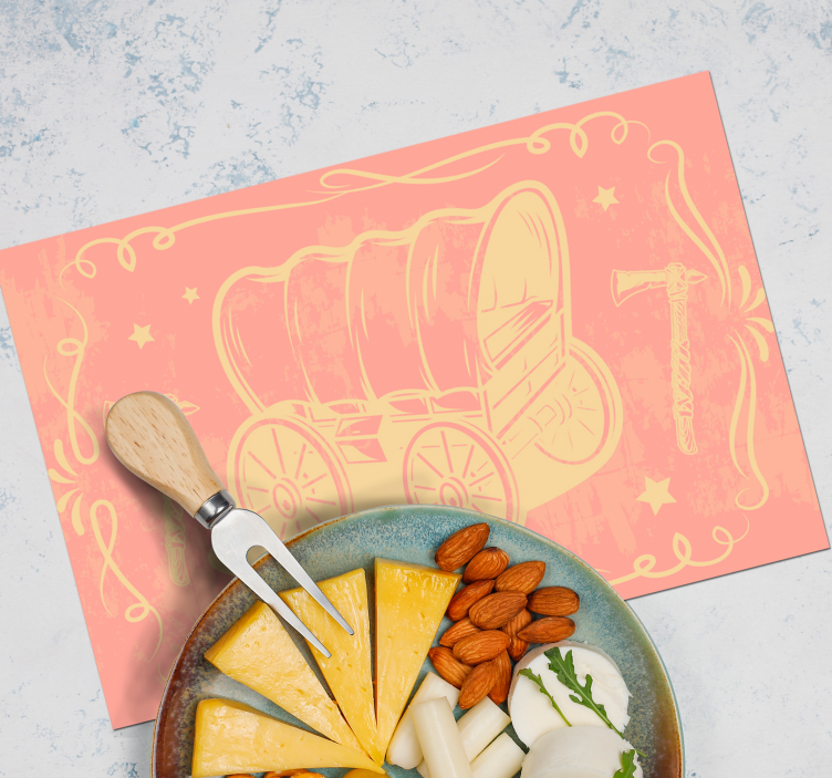 Individuais de mesa originais ilustração de carroça vintage - TenStickers