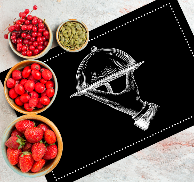 Individuais de mesa originais mão elegante de servir - TenStickers