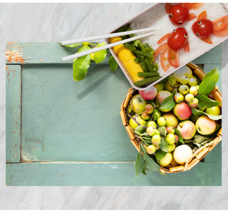 Individuais de mesa para casa arranjo de cesta de frutas - TenStickers