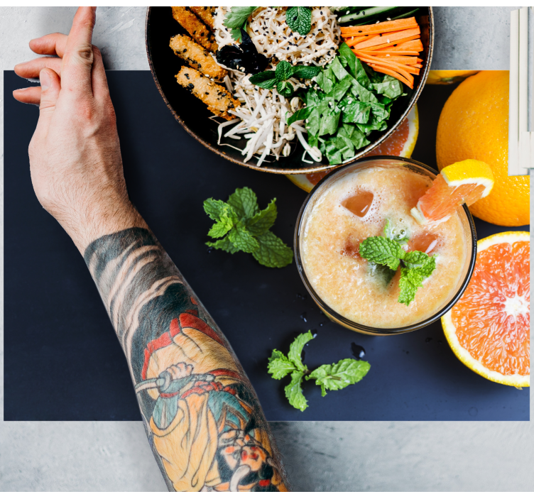 Individuais de mesa para casa bebida cítrica fresca - TenStickers