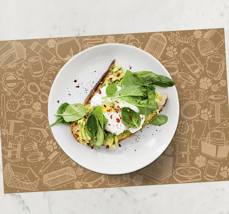 Individuais de mesa Comida animal diferente - TenStickers