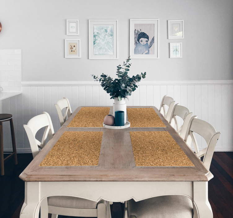 Individual de mesa em vinil textura de Cortiça - TenStickers