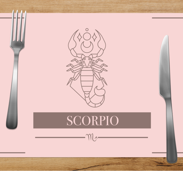 Individual de mesa signo de escorpião - TenStickers