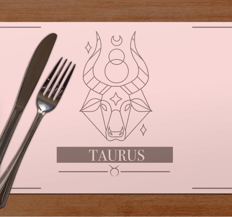 Individual de mesa em vinil signo de touro - TenStickers