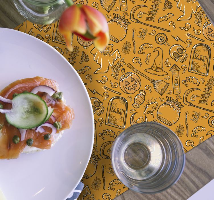 Individual de mesa halloween com motivos assustadores - TenStickers