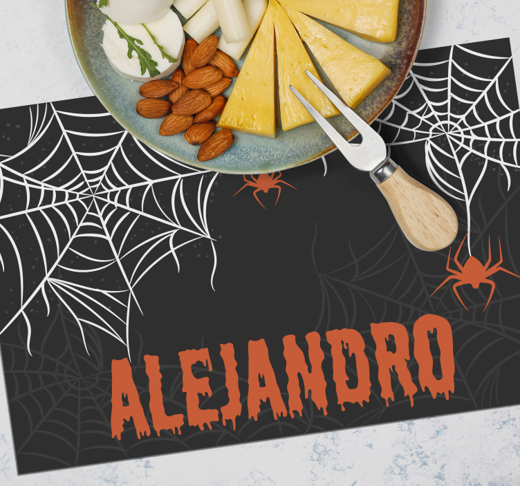 Individual de mesa halloween redes de aranha assustadoras - TenStickers