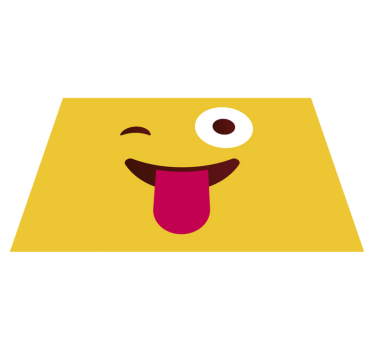 Individuais de mesa para crianças Emoji piscando o olho - TenStickers