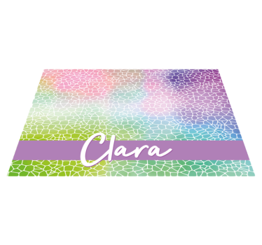 Individuais de mesa em vinil modernos Nome personalizável do padr - TenStickers