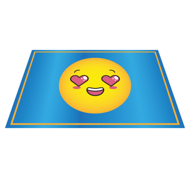 Individuais de mesa em vinil infantis Emoji olhos de coração - TenStickers