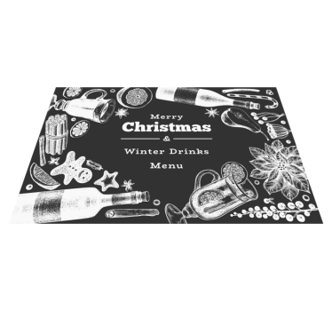 Individuais de mesa para restaurantes Menu de natal - TenStickers