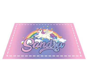 individuais de mesa customizáveis das crianças do unicórnio bonit - TenStickers